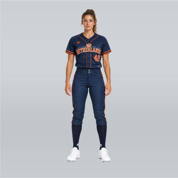 M Sports Softball Pants Dames 3/4 Navy
