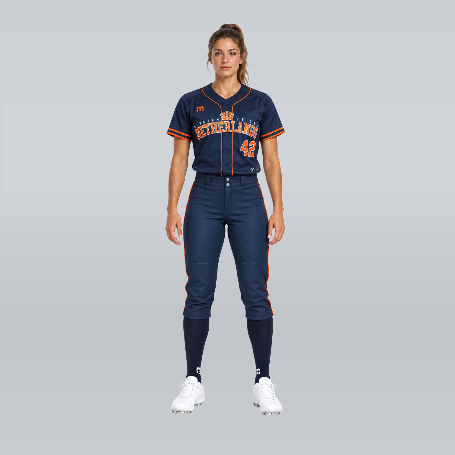 M Sports Softball Pants Dames 3/4 Navy