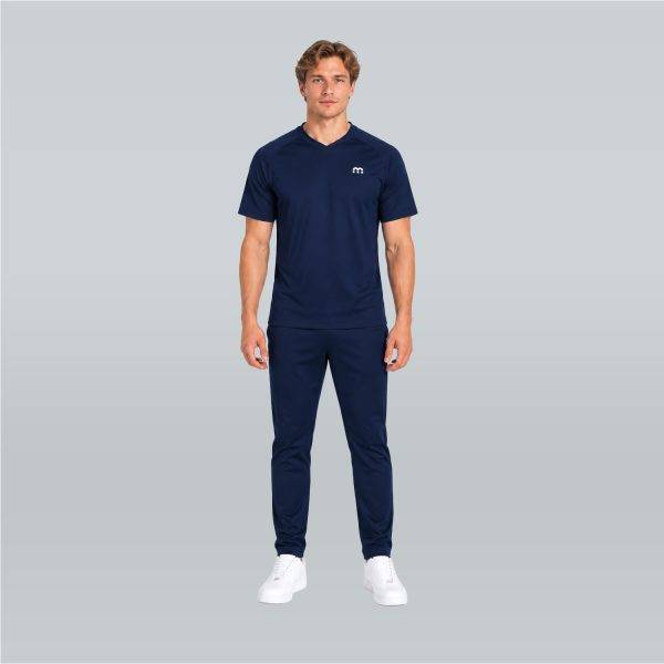 M Sports Sportshirt Navy Pinstripe