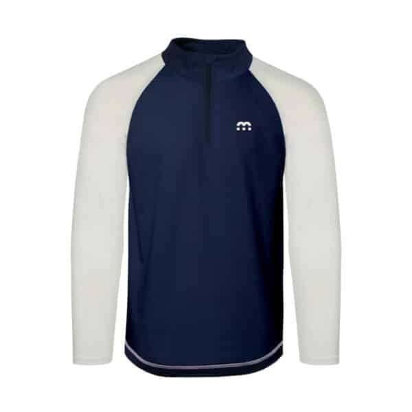 M Sports Sportshirt Longsleeve Half-Zip Off-White