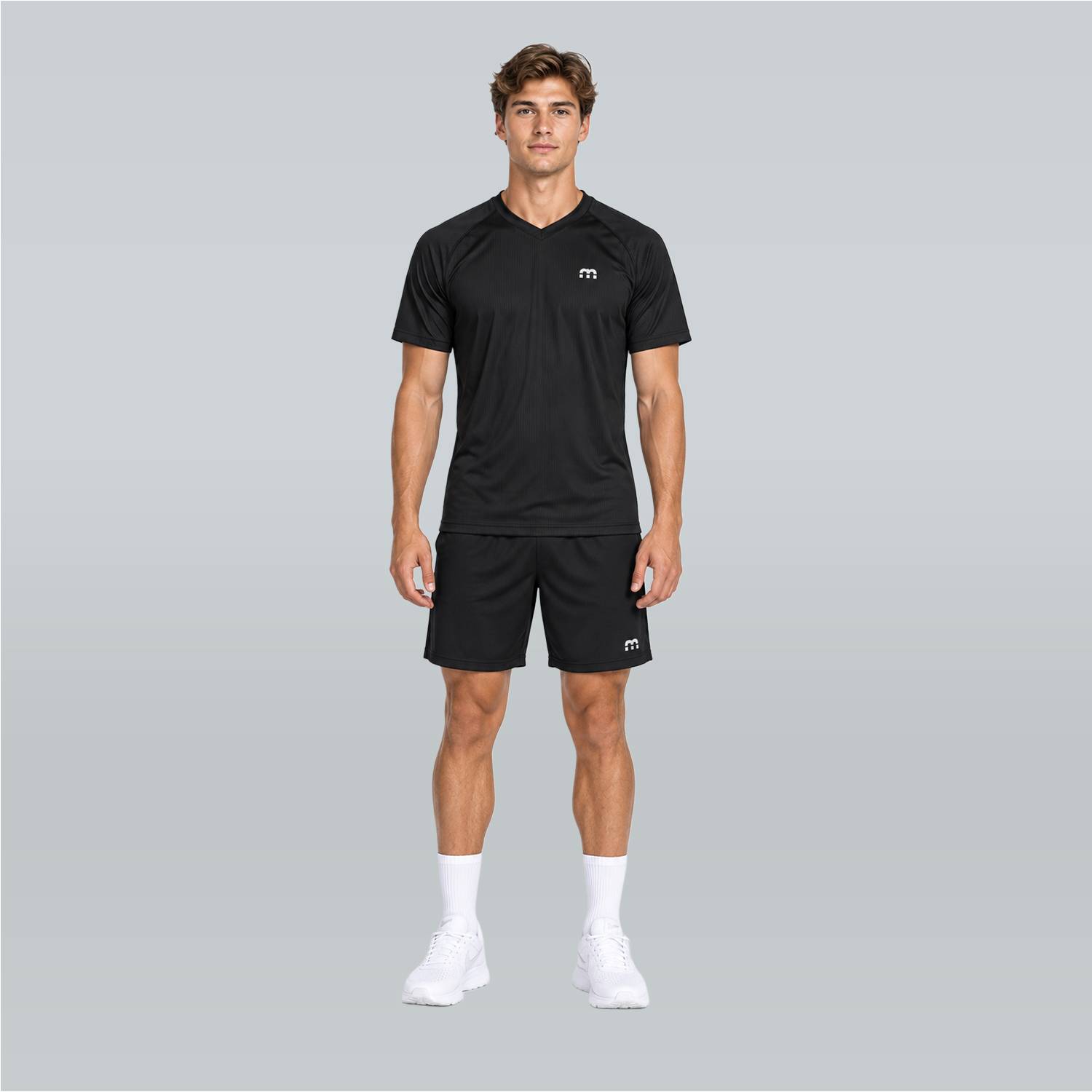 M Sports Sportshirt Black Pinstripe