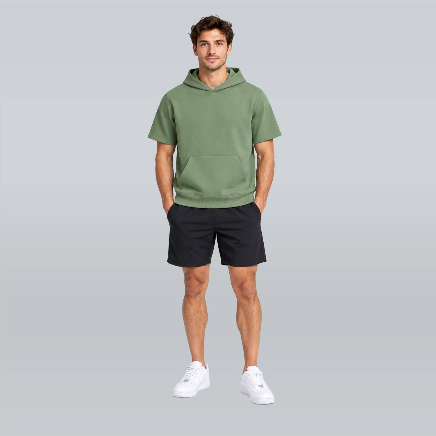M Sports Hoodie Green Shortsleeve