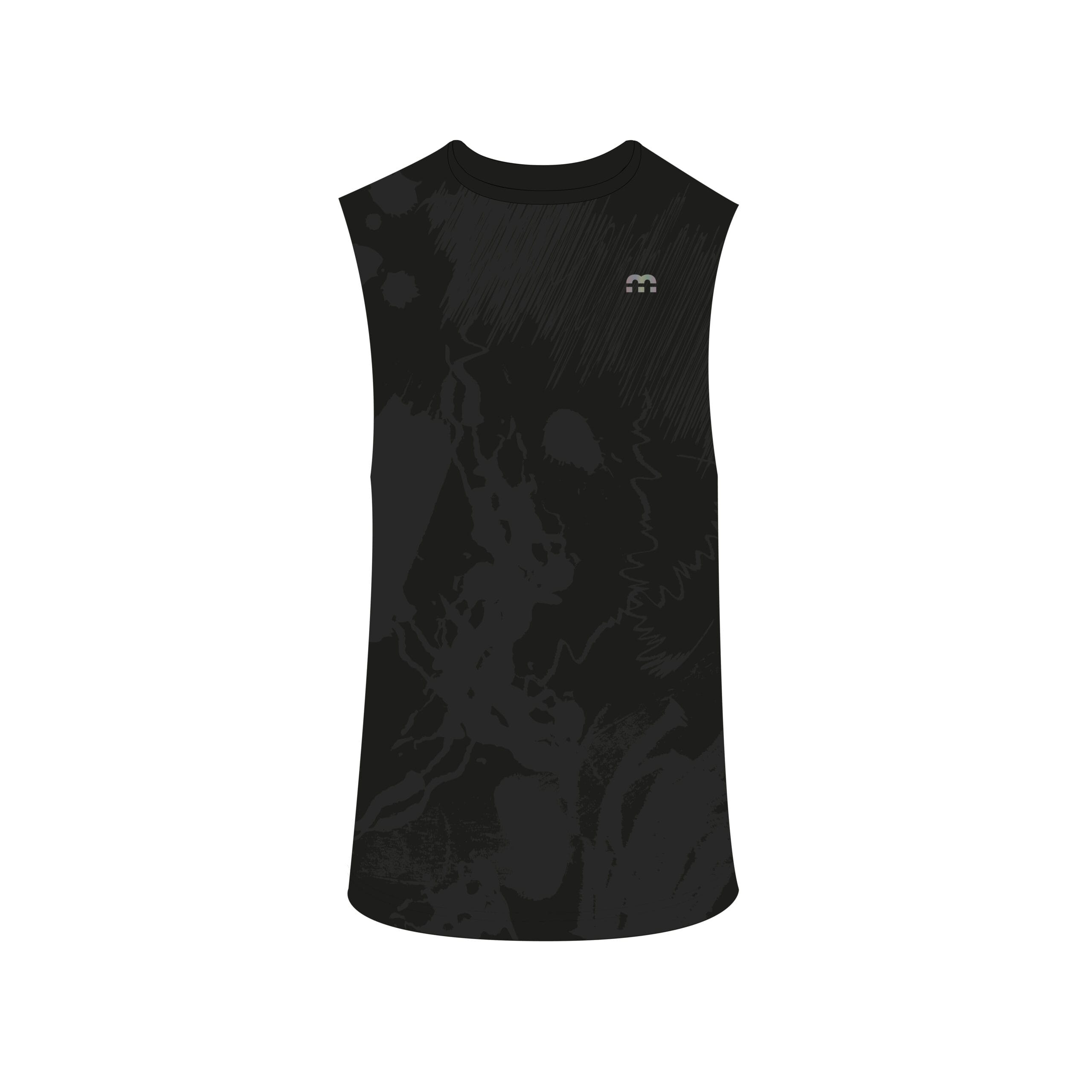M Sports Paint Splatter Sleeveless Sportshirt Black