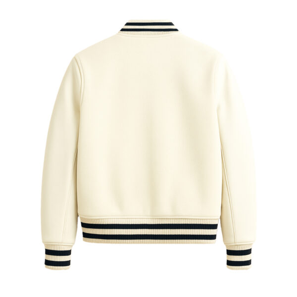 M Sports College Jacket Off White-Navy - Afbeelding 2