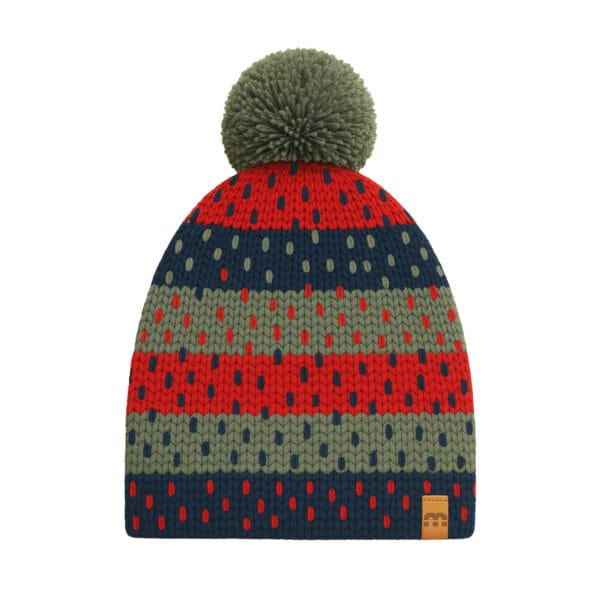 M Sports - Winter Hat Red-Green-Navy